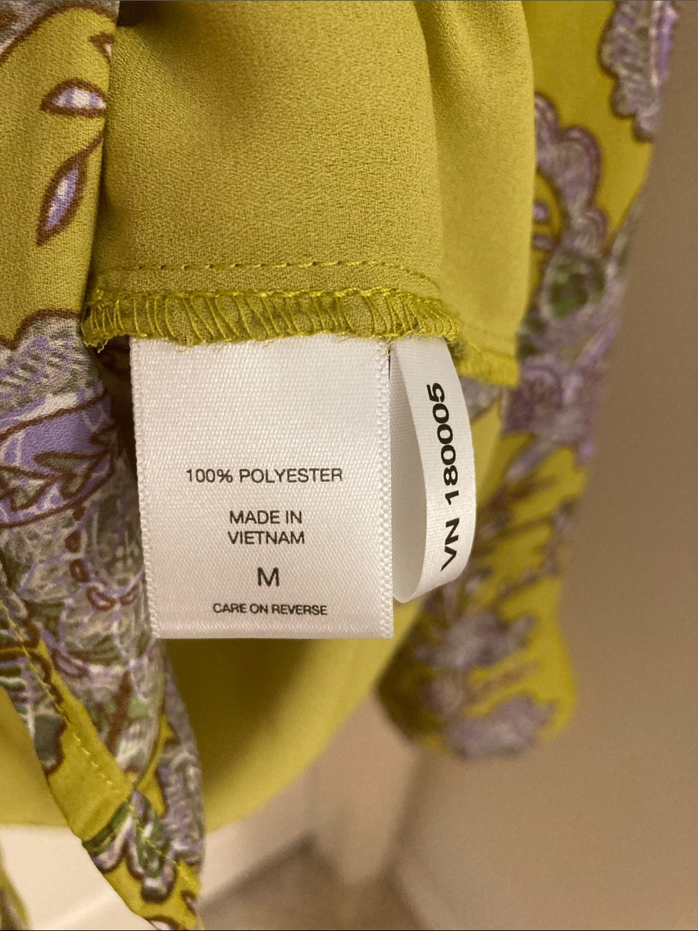 Chartreuse Floral Button-Front Blouse - Picture 8 of 11